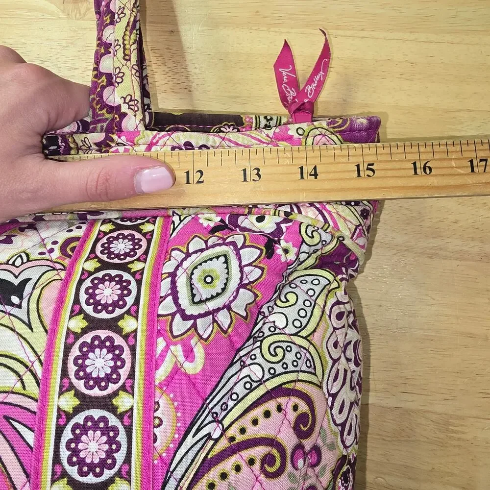 Retired Vera Bradley Very Berry Paisley Pattern Tote Bag Purse